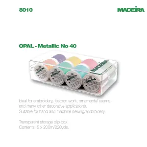 G/BOX SUPERTWIST - Gift Box: Metallic: Opal: 8 x 200m: Spools - Madeira