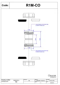 McAlpine R1M-CO Flexible to Rigid Overflow Pipe Straight Connector