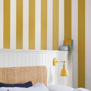 Joules Yellow Harbaugh stripe Smooth Wallpaper Sample