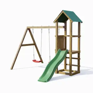 Lucas play centre with double swings and slide