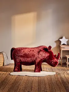 Interiors by Premier Rhino Maroon Animal Chair, Children's Chair, Easy to Balance Kiddie Chair