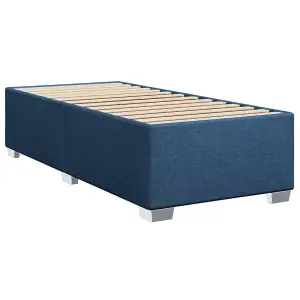 Berkfield Box Spring Bed with Mattress Blue 90x200 cm Fabric