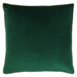 Paoletti Meridian Velvet Piped Polyester Filled Cushion