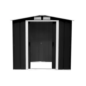 6 x 4 Apex Metal Garden Shed - Anthracite Grey (6ft x 4ft / 6' x 4' / 2.0m x 1.2m)