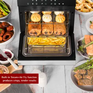 Innoteck Kitchen Pro 11L Digital Steam Air Fryer Oven - 9 Presets in 3 Modes- Real Steam (800W) , Air Fry , Steam+Air Fry (1550W)