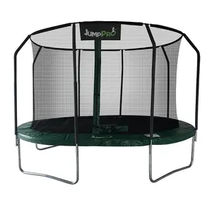 12ft x 8ft JumpPRO™ Xcite Green Oval Trampoline with Enclosure