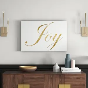 Joy Gold - Wrapped Canvas Print 25cm H x 38cm W x 4cm D