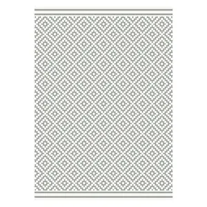 Outdoor Rug, Stain Resistant Geometric Rug, 4mm Thick Grey Outdoor Rug, Flatweave Rug, Modern Outdoor Rug-80cm X 150cm