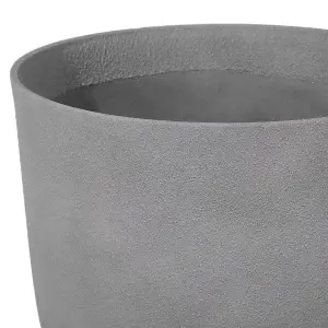 Set of 2 Plant Pots 43 x 43 x 52 cm Grey CROTON