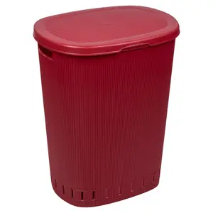 Artic Plastic Laundry Basket Red