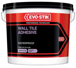 Evo-Stik - Tile A Wall Waterproof Adhesive for Ceramic Tiles - Economy 1L