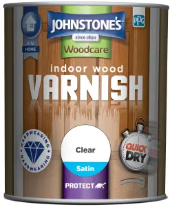 Johnstone's Indoor Clear Varnish Satin - 750ml