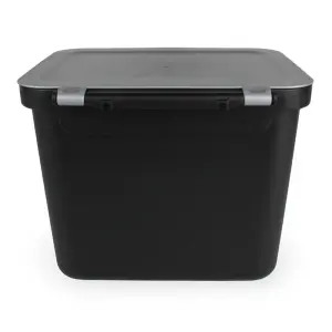 Easy Eco - 5L Compost Caddy - Black & Silver