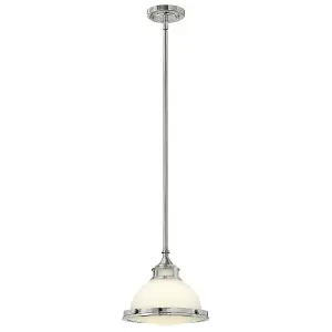 1 Bulb Ceiling Pendant Light Fitting Chrome LED E27 60W Bulb