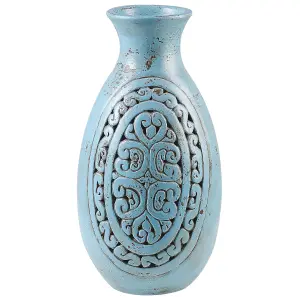 Decorative Vase MEGARA Ceramic Turquoise