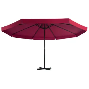 Berkfield Outdoor Umbrella with Portable Base Red