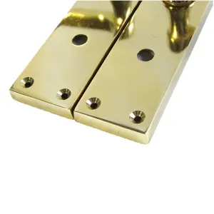 Door Handles Victorian Scroll Lever Bath Lock - Brass 150 x 40mm