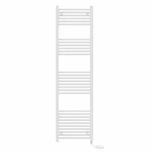 Right Radiators Prefilled Electric Straight Heated Towel Rail Bathroom Ladder Warmer Rads - White 1800x500 mm