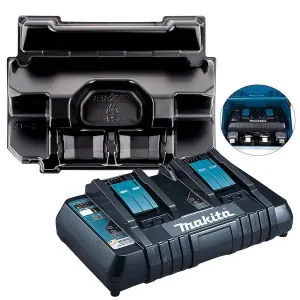 Makita DC18RD 240v 18v Dual Port Fast Battery Charger + Inlay