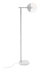 Interiors by Premier Sturdy Chrome Finish Metal Floor Lamp, Versatile Tall Lamp On The Floor, Effortlessly Elegant Bedroom Lamp