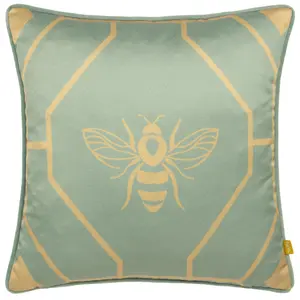 furn. Bee Deco Geometric Feather Filled Cushion