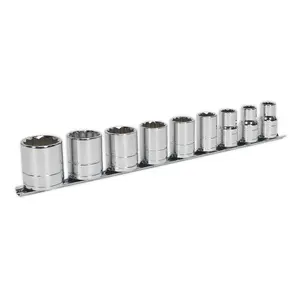 Sealey Socket Set 9pc 1/2"Sq Drive Whitworth AK2677