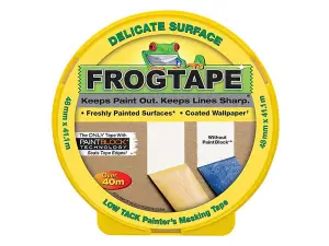 FrogTape Delicate Surface Masking Tape 48mm x 41.1m for Perfect Edges