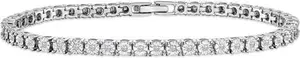 Silver Diamond Set 0.57Ct Tennis Bracelet