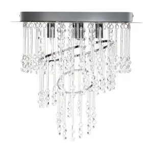 Crystal Chandelier 35 cm Silver ESMELLE