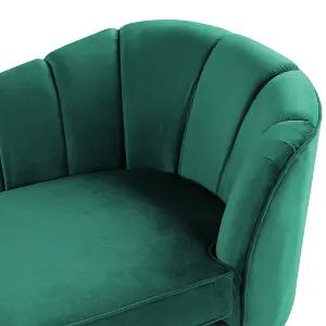 Right Hand Velvet Chaise Lounge Emerald Green ALLIER