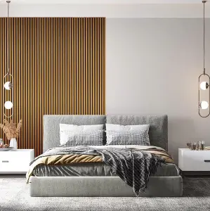 Kraus Almond Easy Living Acoustic Slat Wall Panel (L) 240cm x (W) 60cm - Single - Sample Size Available