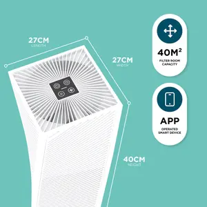 DMD 3 Speeds Smart Air Purifier HEPA 13 & Carbon Air Filter 99.97% Pollen Remover with Quiet Mode