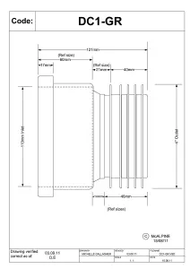 McAlpine DC1-GR Grey 4"/110mm Drain Connector