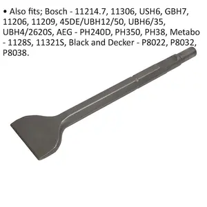 75 x 300mm Wide Impact Chisel - Bosch 11208 - Demolition Breaker Steel Chisel