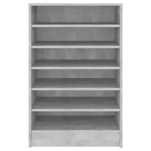 Berkfield Shoe Cabinet Concrete Grey 60x35x92 cm Engineered Wood