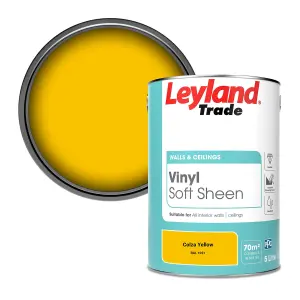 Leyland Trade Vinyl Soft Sheen Walls & Ceilings Emulsion Paint Colza Yellow (RAL 1021) - 5L