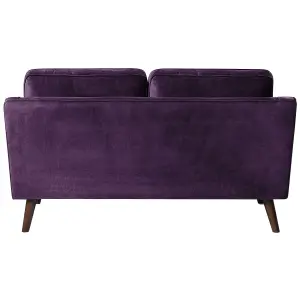 2 Seater Velvet Sofa Purple LOKKA