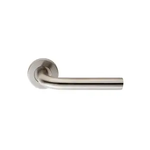 Eurospec Satin Stainless Steel Straight Lever on Sprung  Rose (CSL1191SSS)