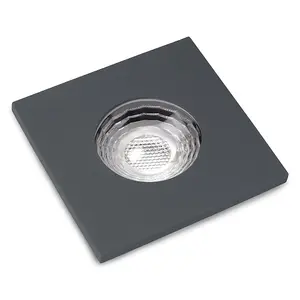 4 PACK - Graphite Grey GU10 Square Fire Rated Downlight - IP65 - SE Home