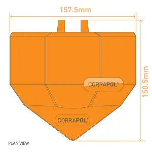 Corrapol White Aluminium Ridge capping (L)0.1mm (W)160mm