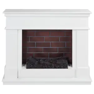 Electric Fireplace Heater NAMIB White