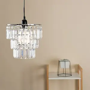 24.5cm H Plastic Novelty Pendant Shade ( Screw On ) Clear