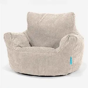 Lounge Pug Pom Pom Childrens Toddler Armchair Kids Bean Bags UK Ivory