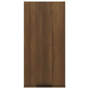 Berkfield Wall-mounted Bathroom Cabinet Brown Oak 32x20x67 cm