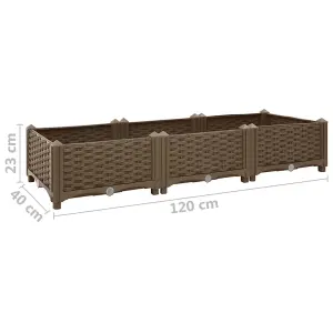 Berkfield Raised Bed 120x40x23 cm Polypropylene