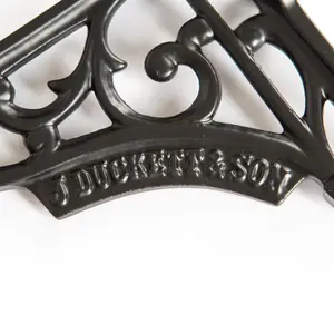 Hammer & Tongs Ornate Iron Shelf Bracket - D120mm - Black - Pack of 4