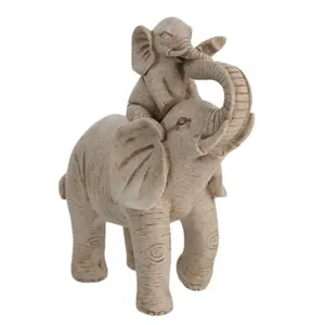 Naturecraft Collection Elephant & Calf Sandstone Finish