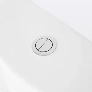 GoodHome Cavally comfort White Close-coupled Floor-mounted Toilet & full pedestal basin (W)370mm (H)880mm