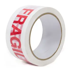 6 x Strong Sticky 50mm x 66m Printed 'FRAGILE' Packaging Tape