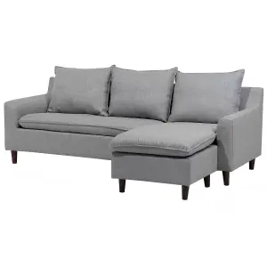 Corner Sofa ELVENES Light Grey Fabric Left Hand